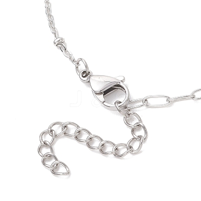 304 Stainless Steel Paperclip Chain Satellite Chain Bracelet Making BJEW-JB13073-02-1