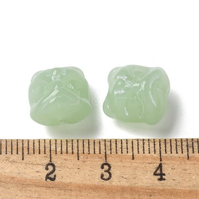 Baking Paint Transparent Glass Beads GLAA-C035-01G-1