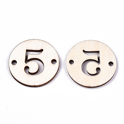 Unfinished Natural Poplar Wood Links Connectors WOOD-S045-138B-5-1