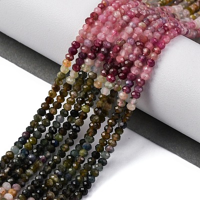 Gradient Color Natural Multicolor Tourmaline Beads Strands G-ONLY-T-A07-01A-1