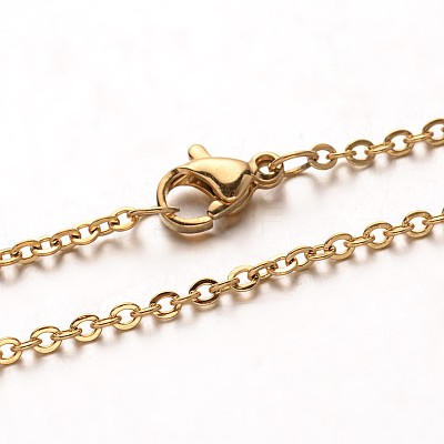 304 Stainless Steel Cable Chain Necklaces NJEW-M124-02-1