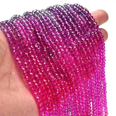 Transparent Painted Glass Beads Strands LS-DGLA-A034-T4mm-A24-1