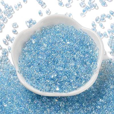 AB Color Plated Glass Seed Beads SEED-L011-06B-10-1