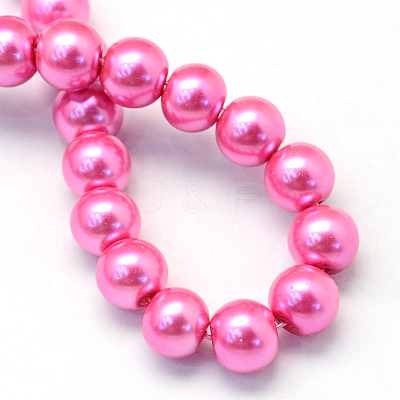 Baking Paint Glass Pearl Round Bead Strands X-HY-Q003-10mm-54-1