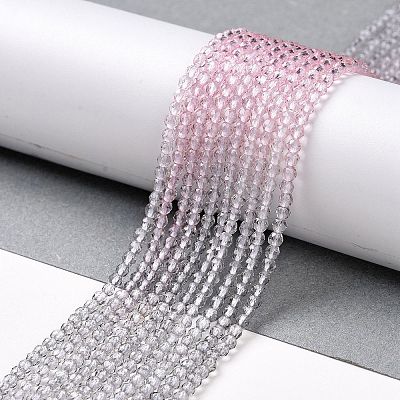 Transparent Gradient Color Glass Beads Strands GLAA-G101-2mm-02-1