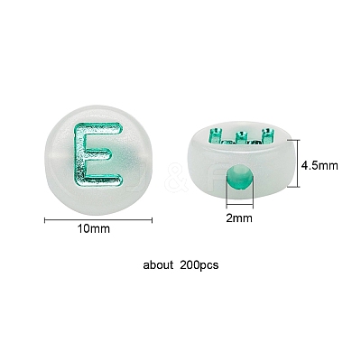 200Pcs Luminous Acrylic Beads MACR-YW0001-39-1