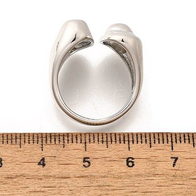 Brass Cuff Rings for Women RJEW-G347-03P-1