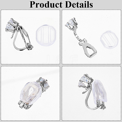 32Pcs Brass Clip-on Earring Findings KK-SP0001-26P-1