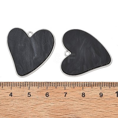 Valentine's Day Alloy with Acrylic Pendants AC-E003-11B-P02-1