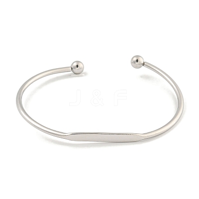 Non-Tarnish 304 Stainless Steel Cuff Bangles BJEW-P331-03P-1