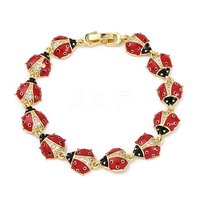 Brass Micro Pave Clear Cubic Zirconia Bangles for Women BJEW-H209-08A-G-1