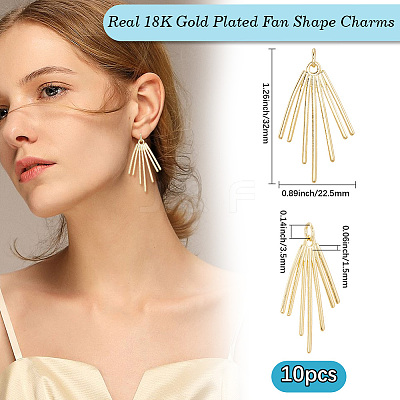 10Pcs Brass Pendants KK-BBC0020-12-1
