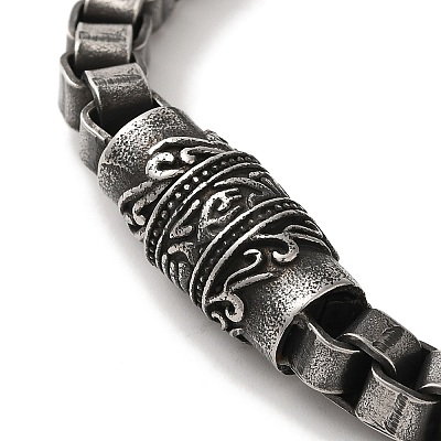 316 Surgical Stainless Steel Box Chain Bracelets with Magnetic Clasps BJEW-Q349-06B-02-1