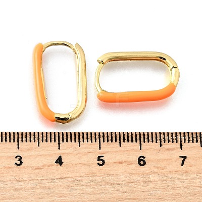 Oval Brass Hoop Earrings EJEW-D314-03G-1