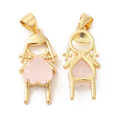 Brass Pendants ZIRC-L103-006G-1