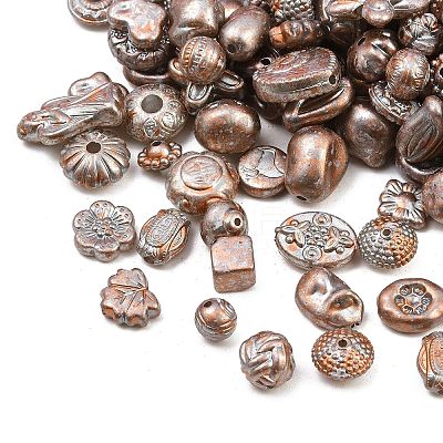 Antiqued Acrylic Beads AC-CBAAA05-01G-1