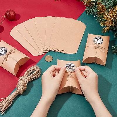24Pcs Foldable Cordboard Paper Pillow Boxes CON-WH0089-04-1