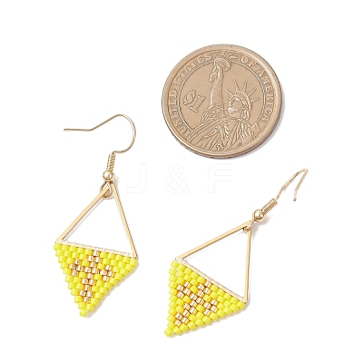 Handmade Glass Seed Beads Dangle Earrings EJEW-MZ00542-01-1