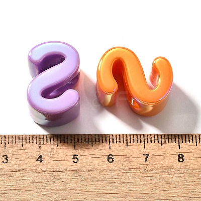 UV Plating Opaque Acrylic European Beads SACR-Z007-01S-1