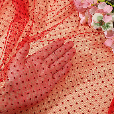 Polyester Polka Dot Fabric DIY-PH0038-36C-1