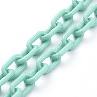Personalized ABS Plastic Cable Chain Necklaces NJEW-JN02849-03-1