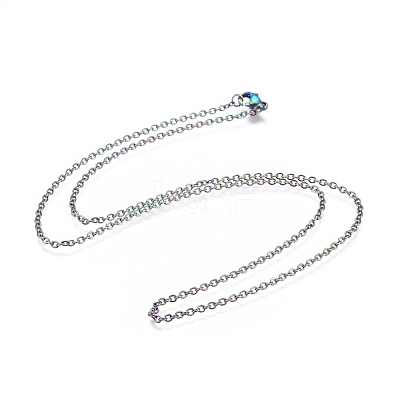 304 Stainless Steel Cable Chain Necklaces MAK-F029-01-A-1