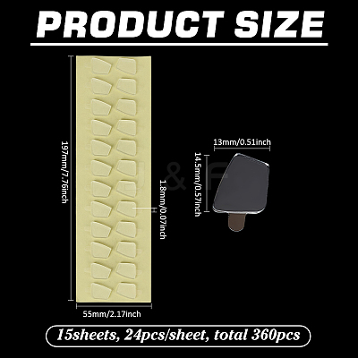 Trapezoid Acrylic Duble Sided Stickers DIY-WH0678-62B-1