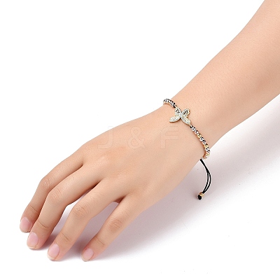 Adjustable Nylon Thread Braided Bead Bracelets BJEW-JB05635-01-1