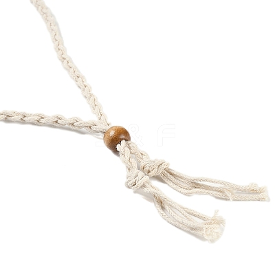 Braided Waxed Cord Empty Macrame Pouch Slider Necklace Making FIND-C061-01E-1
