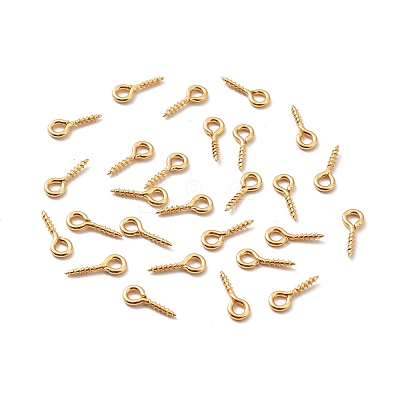 304 Stainless Steel Screw Eye Pin Peg Bails STAS-E044-07G-02-1
