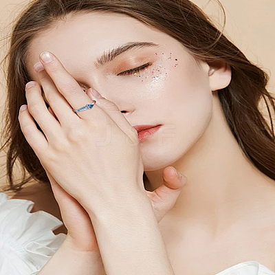 1Pc Bullet Shape Zinc Alloy Finger Rings RJEW-LP0005-20-1