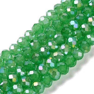 Baking Electroplate Glass Beads Strands DGLA-A039-J6MM-B03-1