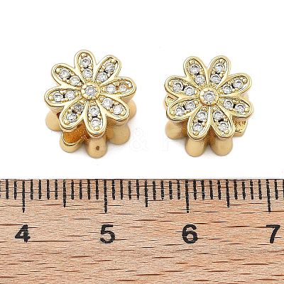 Daisy Flower European Beads KK-Q006-41G-01-1