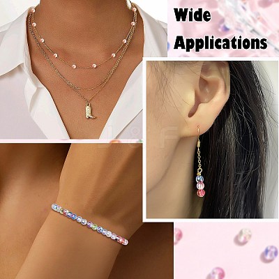 1200Pcs 10 Colors Baking Paint Transparent Glass Beads GLAA-CJ0002-86-1