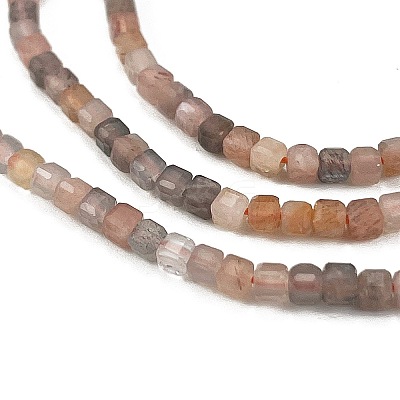 Natural Multi-Moonstone Beads Strands G-L587-C05-02-1