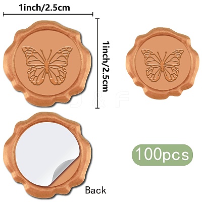 100Pcs Adhesive Wax Seal Stickers DIY-CP0011-01A-1
