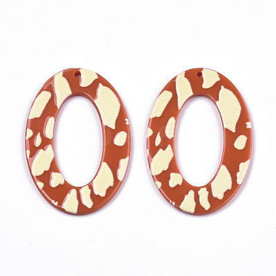 Opaque Printed Acrylic Pendants MACR-N011-006-1