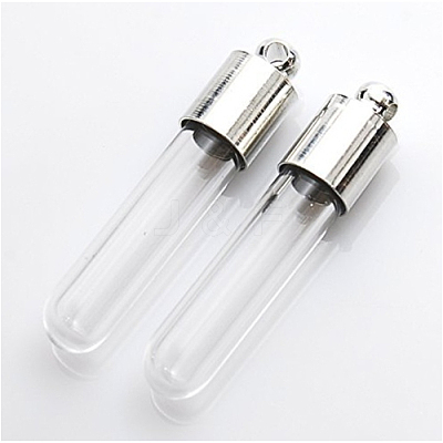 Glass Bottle Pendants GLAA-R203-01P-1