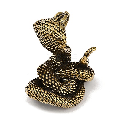 Brass 3D Animal Figurines KK-C073-06D-AG-1