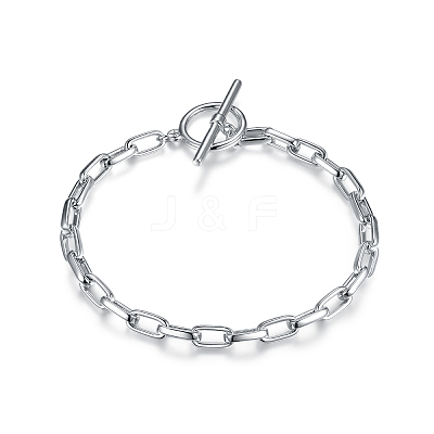 S925 Sterling Silver Geometric Chain Bracelet and Necklace Set for Daily Wear JM3454-2-1