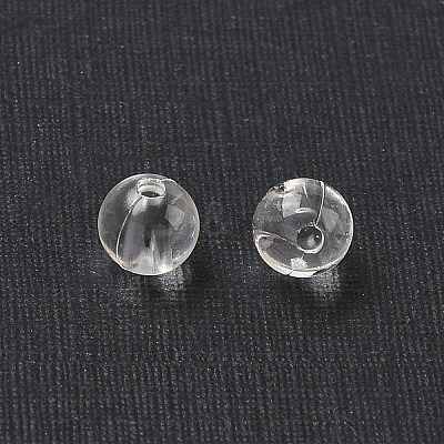 Transparent acrylic beads X-PL526_6MM-1