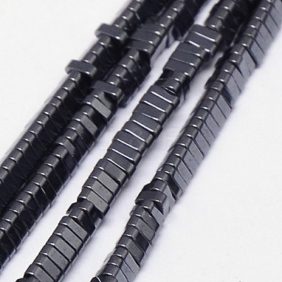 Electroplate Non-magnetic Synthetic Hematite Beads Strands G-J174-3x3mm-07-1