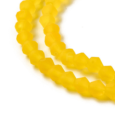 Imitate Austrian Crystal Frosted Glass Beads Strands EGLA-A039-T4mm-MD22-1