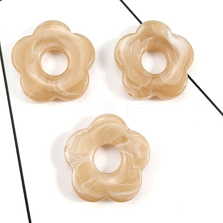 Acrylic Beads MACR-WH0007-26J-1