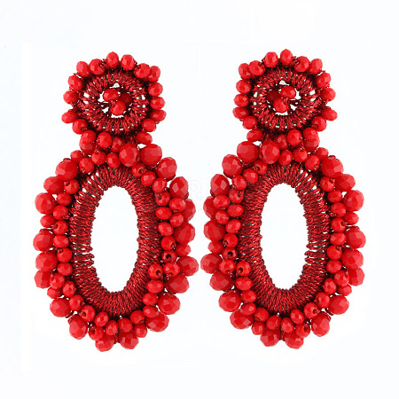 Rhinestone Braided Ear Studs for Women FIND-PW0024-19B-1