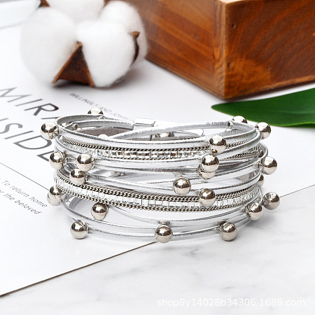 PU Leather Multi-layered Bracelets WG13214-02-1