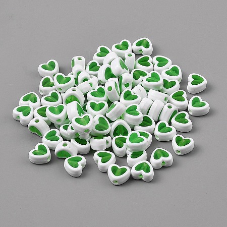 50Pcs Plastic Beads KY-WH0006-03B-1