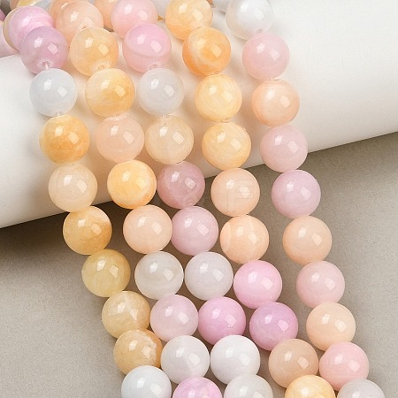 Natural Green Jade Beads Strands X-G-G757-03-10mm-1