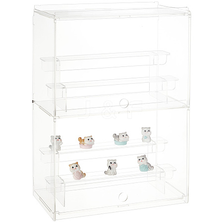2-Layer 3-Tier Acrylic Minifigures Display Case ODIS-WH0038-49-1