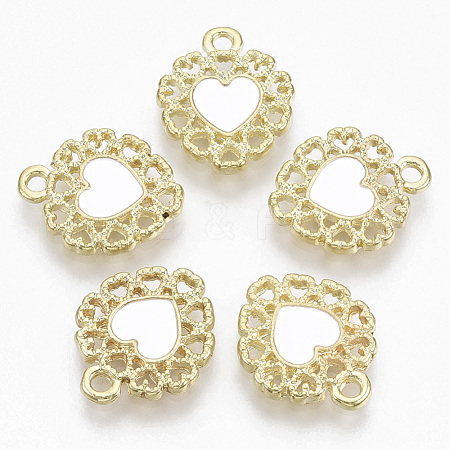 Golden Plated Alloy Enamel Pendants X-PALLOY-N154-04C-1